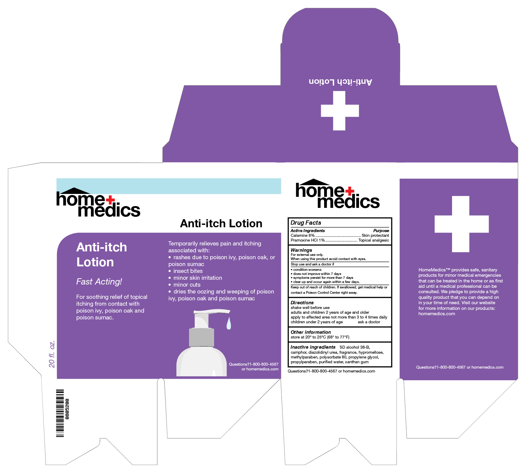 A box design for Home Medics, a anti-itch lotion packaging design.